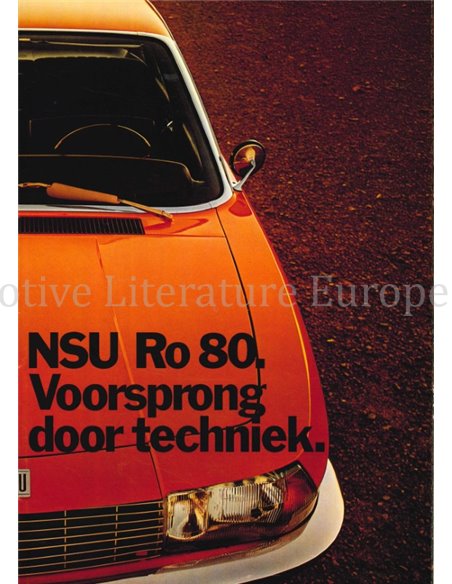 1971 NSU RO 80 BROCHURE NEDERLANDS
