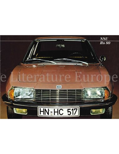 1967 NSU RO 80 BROCHURE DUITS
