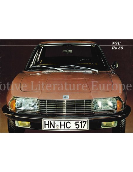 1967 NSU RO 80 BROCHURE GERMAN