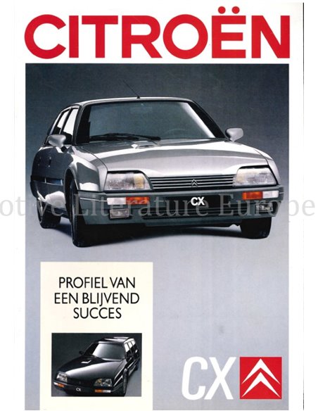 1989 CITROËN CX BROCHURE NEDERLANDS