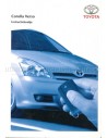2005 TOYOTA COROLLA VERSO BETRIEBSANLEITUNG NIEDERLÄNDISCH
