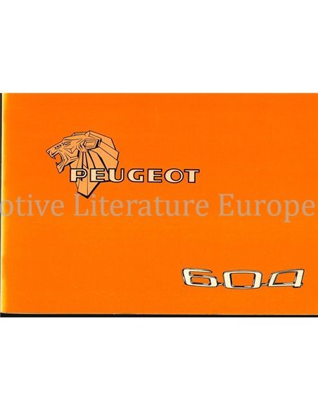 1994 PEUGEOT 605 OWNERS MANUAL