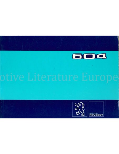 1980 PEUGEOT 604 OWNERS MANUAL