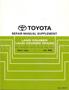 2003 TOYOTA LANDCRUISER (PRADO) CHASSIS & CAROSSERIE WERKPLAATSHANDBOEK ENGELS