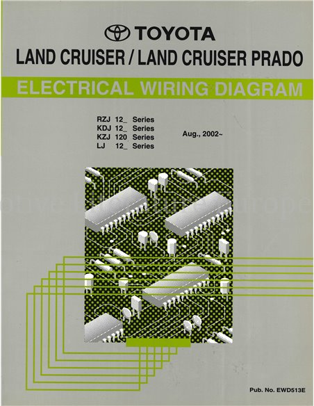 2002 TOYOTA LANDCRUISER (PRADO) ELECTRISCHE SCHEMA'S WERKPLAATSHANDBOEK ENGELS