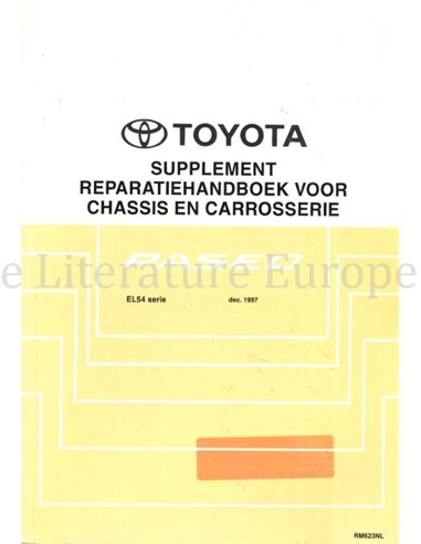 1997 TOYOTA PASEO CHASSIS & BODY WORKSHOP MANUAL DUTCH