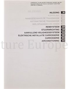 1996 TOYOTA PASEO CHASSIS & CAROSSERIE WERKPLAATSHANDBOEK NEDERLANDS 2