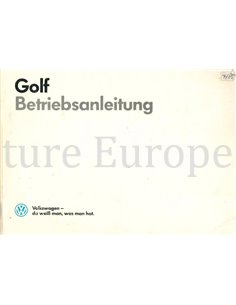 1986 VOLKSWAGEN GOLF BETRIEBSANLEITUNG DEUTSCH