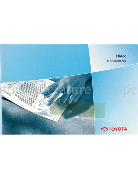 2002 TOYOTA HIACE OWNERS MANUAL HANDBOOK DUTCH