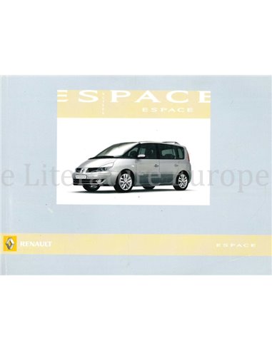 1994 RENAULT ESPACE BETRIEBSANLEITUNG NIEDERLANDISCH