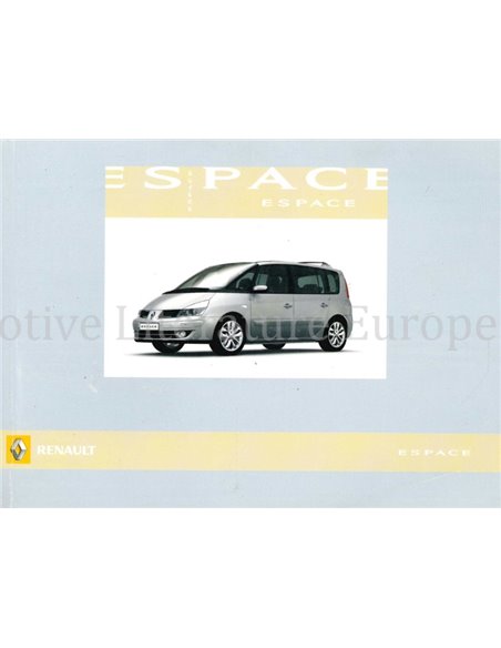 1994 RENAULT ESPACE BETRIEBSANLEITUNG NIEDERLANDISCH