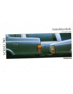 1989 VOLVO 740 INSTRUCTIEBOEKJE ZWEEDS