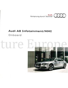 2010 AUDI A8 OWNERS MANUAL (ONBOARD) MULTILINGUAL
