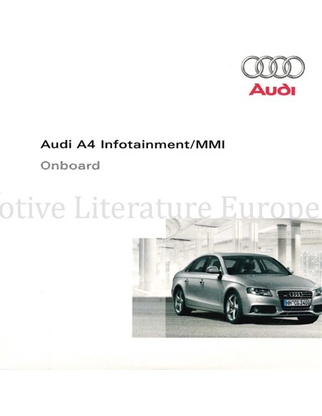 2008 AUDI A4 OWNERS MANUAL (ONBOARD) MULTILINGUAL