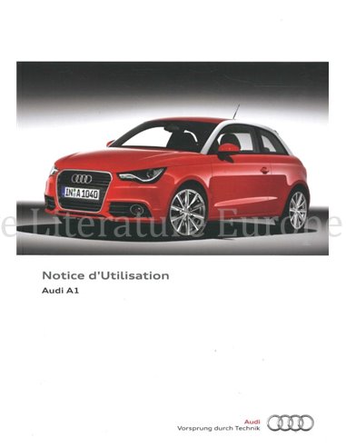 2013 AUDI A1 OWNERS MANUAL FRENCH