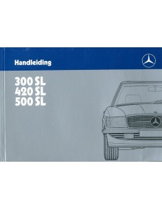 1986 MERCEDES BENZ SL KLASSE INSTRUCTIEBOEKJE NEDERLANDS