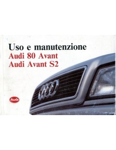 1993 AUDI 80 AVANT & AVANT S2 INSTRUCTIEBOEKJE ITALIAANS