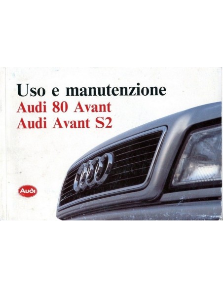 1993 AUDI 80 AVANT & AVANT S2 INSTRUCTIEBOEKJE ITALIAANS