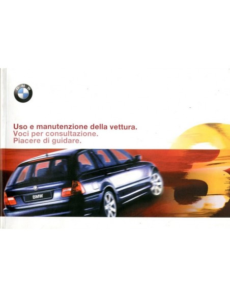 2001 BMW 3 SERIES TOURING OWNERS MANUAL HANDBOOK ITALIAN