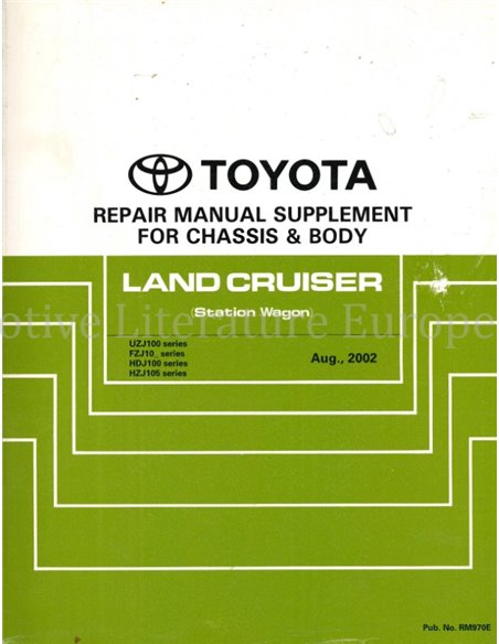 2002 TOYOTA LANDCRUISER CHASSIS & KAROSSERIE WERKSTATTHANDBUCH NIEDERLÄNDISCH