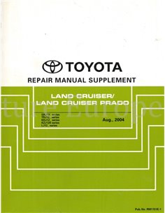 2004 TOYOTA LANDCRUISER / PRADO WERKSTATTHANDBUCH ENGLISCH