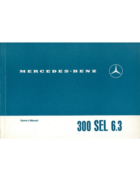 1968 MERCEDES BENZ 300 SEL 6.3 INSTRUCTIEBOEKJE ENGELS