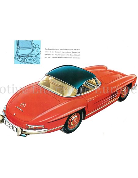 1962 MERCEDES BENZ 300 SL PROSPEKT DEUTSCH