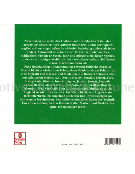 BRITISCHE SPORTWAGEN, VON ASTON MARTIN UND BENTLEY BIS SUNBEAM UND TRIUMPH (GESCHICHTE - TECHNIK - DATEN)