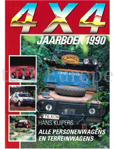 4 X 4 JAARBOEK 1990, ALLE PERSONENWAGENS EN TERREINWAGENS