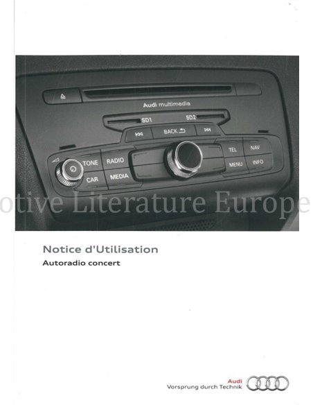 2014 AUDI OWNERS MANUAL MMI FRENCH