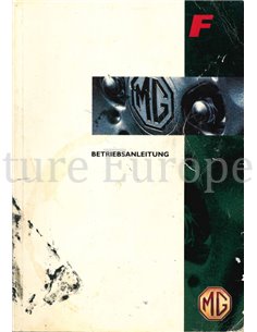 1997 MG MGF INSTRUCTIEBOEKJE DUITS