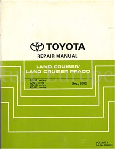 2002 TOYOTA LAND CRUISER | PRADO WERKPLAATSHANDBOEK ENGELS