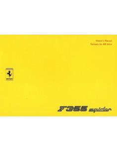 1995 FERRARI F355 SPIDER RHD INSTRUCTIEBOEKJE 1020/95