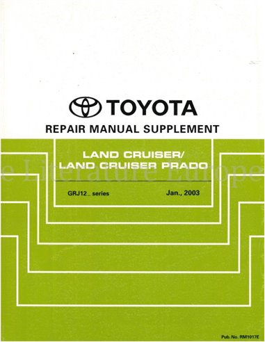 2003 TOYOTA LAND CRUISER | PRADO WORKSHOP MANUAL ENGLISH