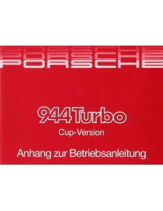 1987 PORSCHE TURBO CUP VERSIE BIJLAGE INSTRUCTIEBOEK DUITS