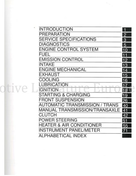 2003 TOYOTA LAND CRUISER WERKSTATTHANDBUCH ENGLISCH