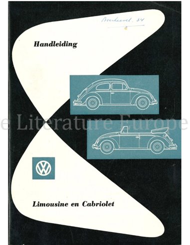1957 VOLKSWAGEN KÄFER BETRIEBSANLEITUNG NIEDERLÄNDISCH