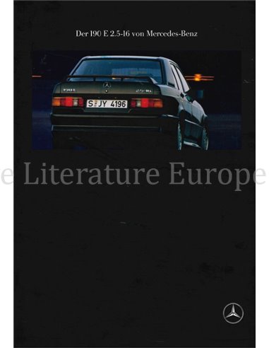 1990 MERCEDES BENZ 190E 2.5-16 BROCHURE GERMAN