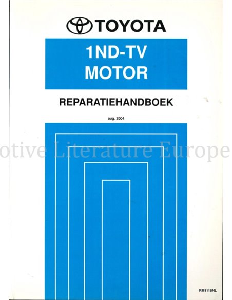 2004 TOYOTA COROLLA 1ND-TV MOTOR WERKPLAATSHANDBOEK NEDERLANDS