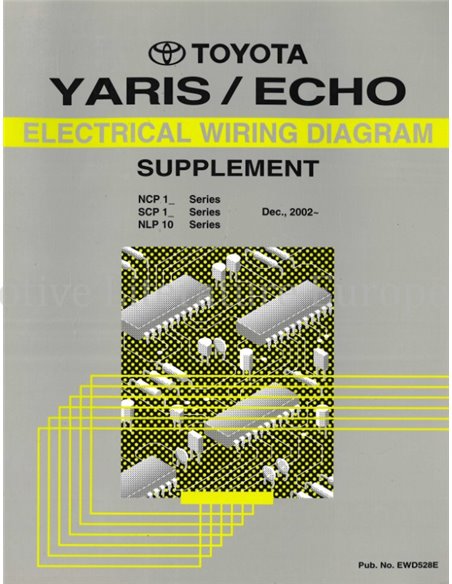 2002 TOYOTA YARIS | ECHO ELEKTRIK SCHALTPLAN ENGLISCH