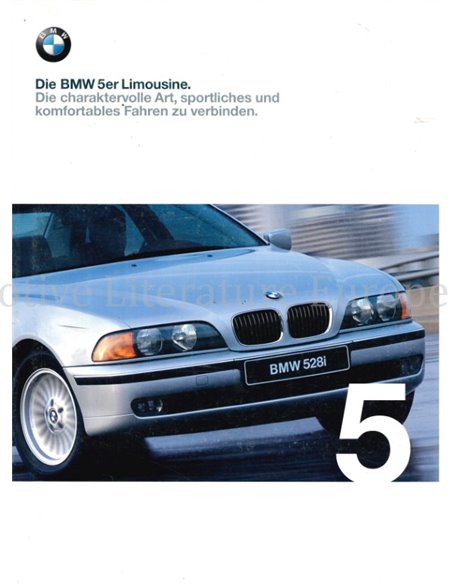 1998 BMW 5 SERIE SEDAN BROCHURE DUITS