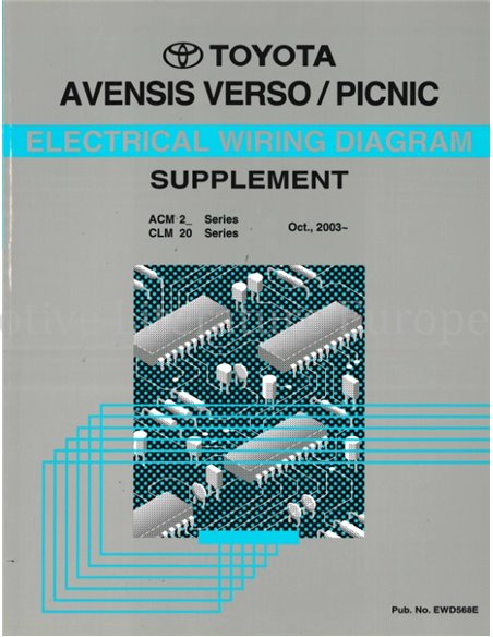 2003 TOYOTA AVENSIS VERSO | PICNIC ELECTRICAL WIRING DIAGRAM ENGLISH