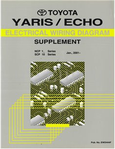 2001 TOYOTA YARIS | ECHO ELECTRISCHE SCHEMA WERKPLAATSHANDBOEK ENGELS