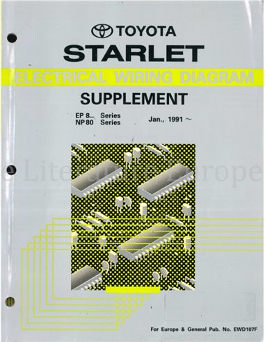 1991 TOYOTA STARLET ELEKTRIK SCHALTPLAN ENGLISCH