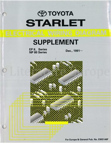 1991 TOYOTA STARLET ELEKTRIK SCHALTPLAN ENGLISCH