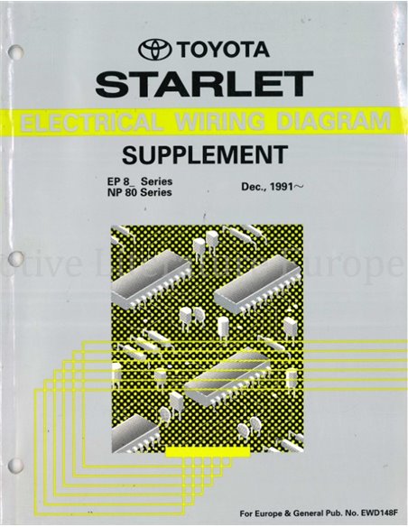 1991 TOYOTA STARLET ELEKTRIK SCHALTPLAN ENGLISCH