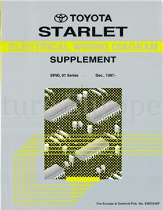 1997 TOYOTA STARLET ELEKTRIK SCHALTPLAN ENGLISCH