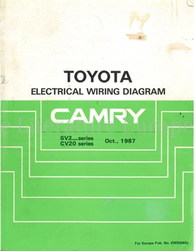 1987 TOYOTA CAMRY ELEKTRIK SCHALTPLAN ENGLISCH