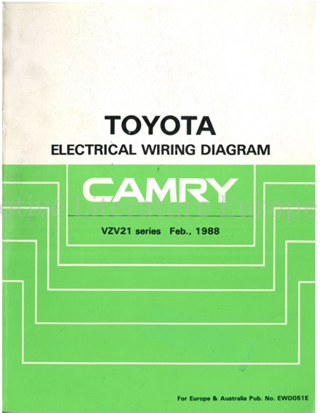 1988 TOYOTA CAMRY ELEKTRIK SCHALTPLAN ENGLISCH