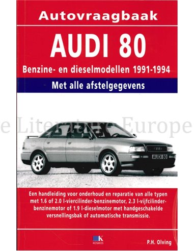 1991-1994 AUDI 80 BENZIN DIESEL REPARATURANLEITUNG NIEDERLÄNDISCH